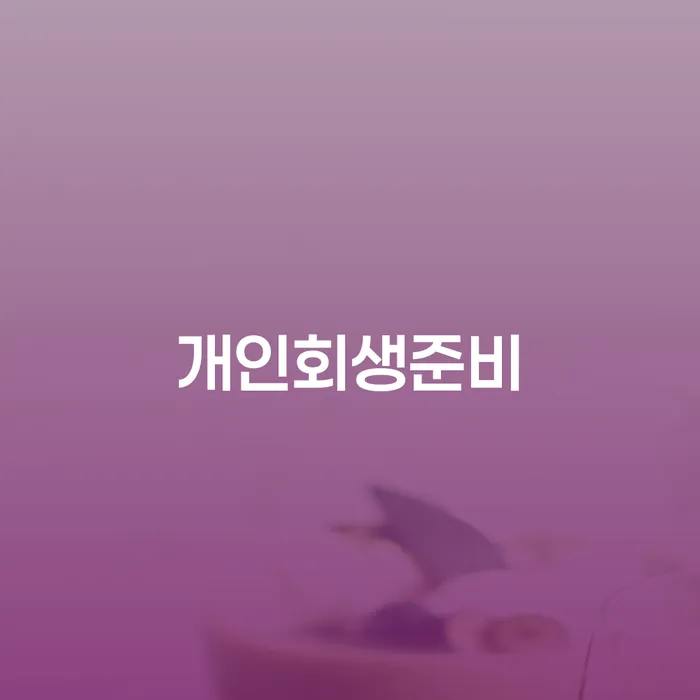 개인파산 대출 받은 돈채무조정 관한건