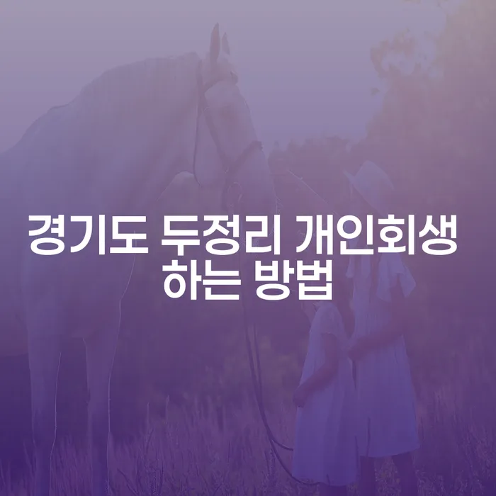 경기도 두정리에서 개인회생을 진행하는 방법은?